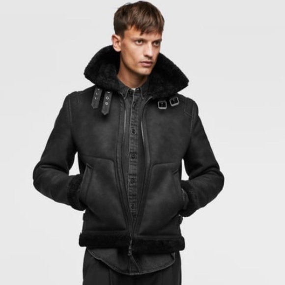 zara mens double faced jacket